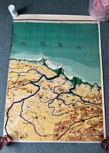 MEB 1940 Baskısı 10 Parça Büyük Boy Türkiye Coğrafya Haritası - Görsel 12