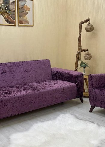 Kadife Modern Kanepe Örtüsü - Görsel 7