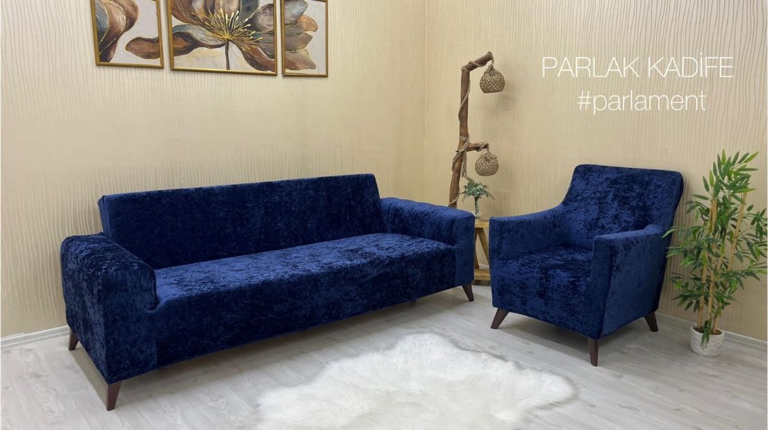 Kadife Modern Kanepe Örtüsü - Görsel 2