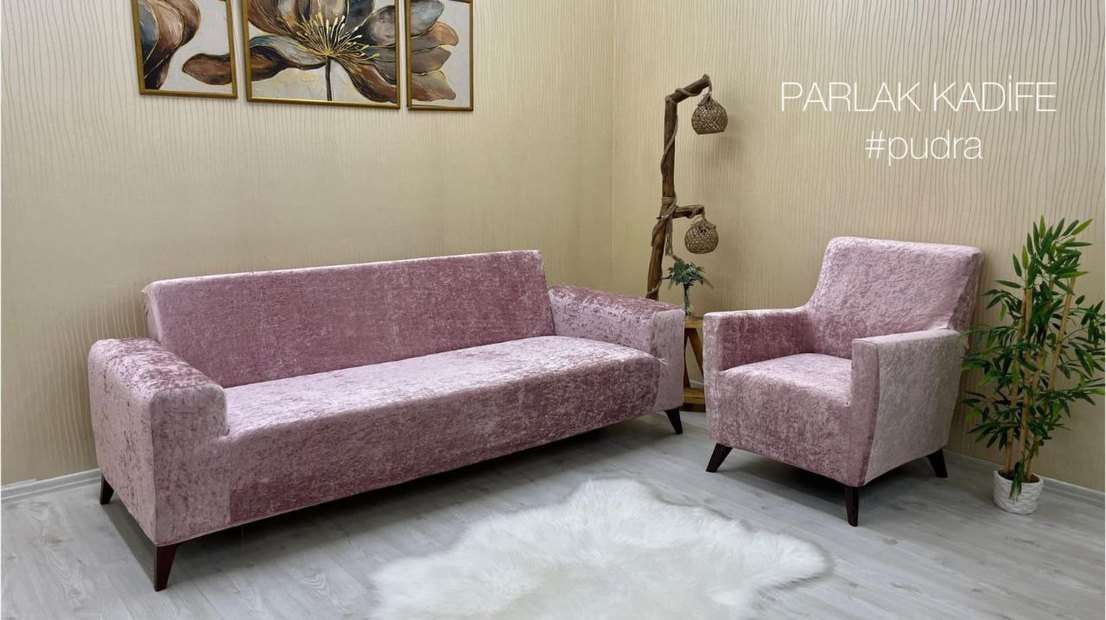 Kadife Modern Kanepe Örtüsü - Görsel 4