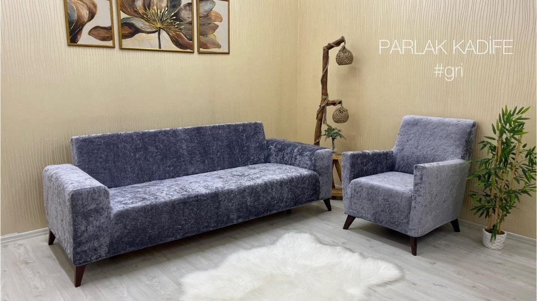 Kadife Modern Kanepe Örtüsü - Görsel 5