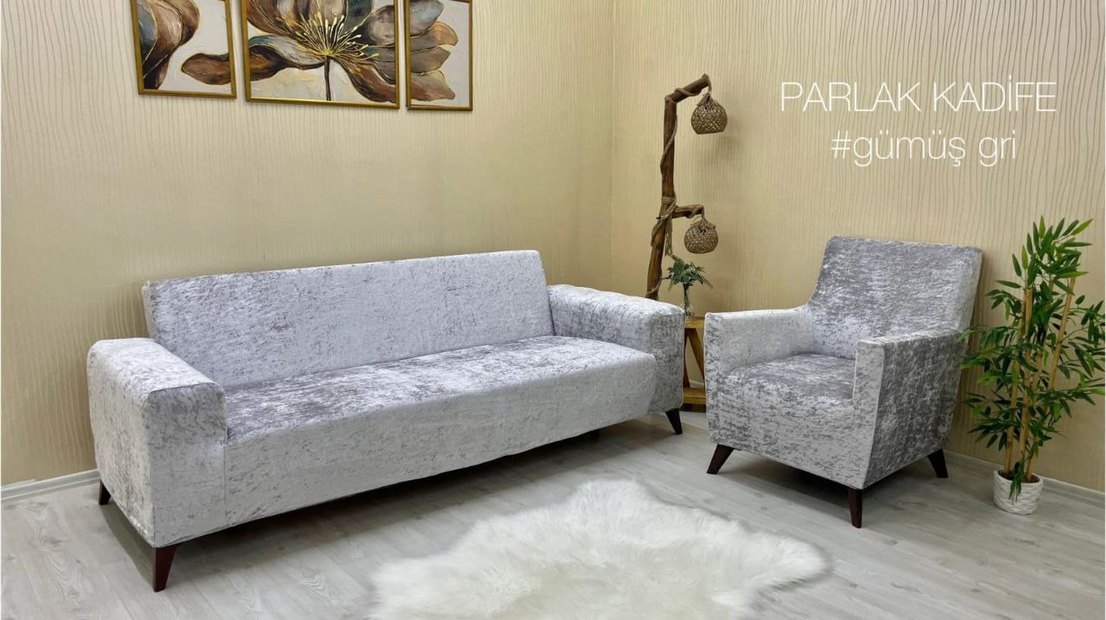 Kadife Modern Kanepe Örtüsü - Görsel 3