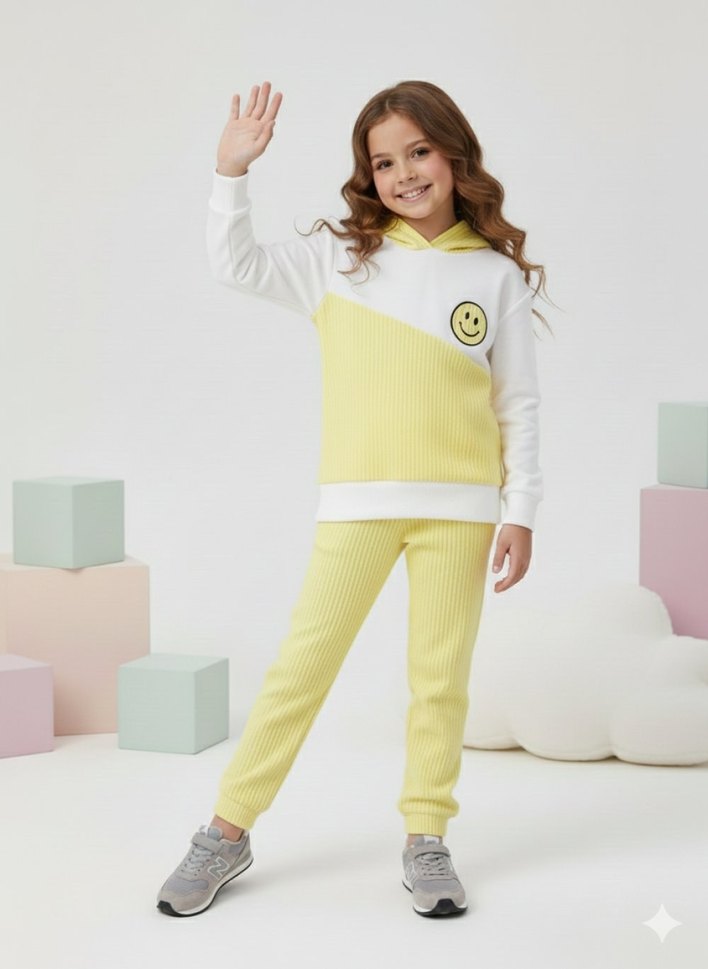 Kapüşonlu Kız Eşofman Takımı - Görsel 2