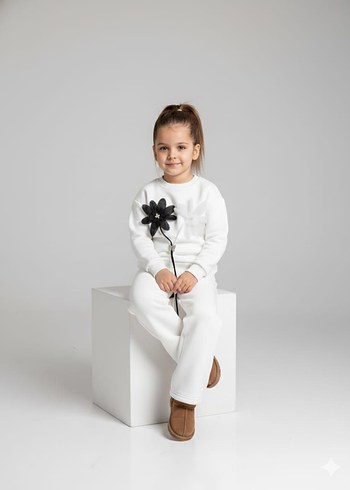 Nakışlı Kız Çocuk Eşofman Takımı - Görsel 6