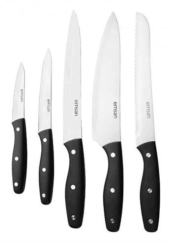 Emsan Siyah Bıçak Seti ve Standı - Görsel 3