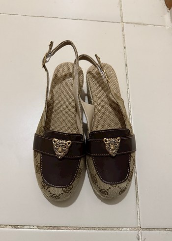 Kahverengi Dolgu Topuklu Kadın Espadril - Görsel 4