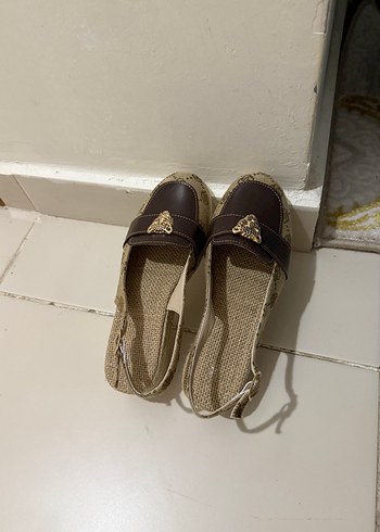 Kahverengi Dolgu Topuklu Kadın Espadril - Görsel 3