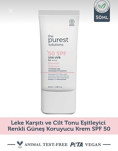 The purest güneş kremi