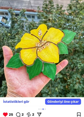  Beden sarı Renk Bohem Sarı Çiçekli El Yapımı Bardak Altlıkları