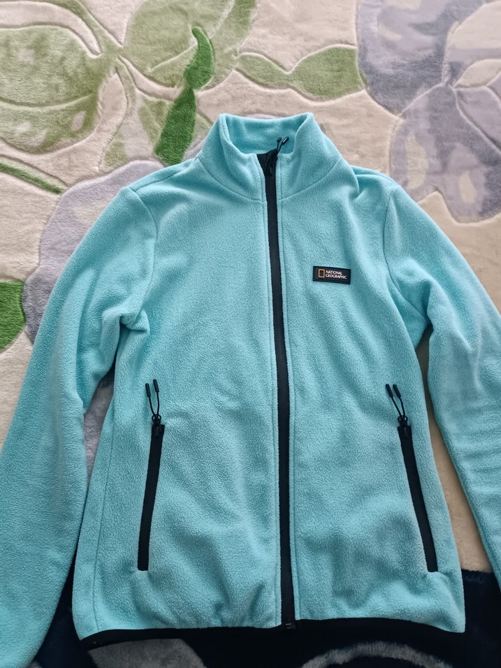 Mavi Fermuarlı Kadin Polar Sweatshirt - Görsel 2