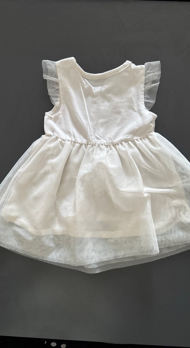 Nakışlı Beyaz Kız Çocuk Elbisesi - Görsel 3