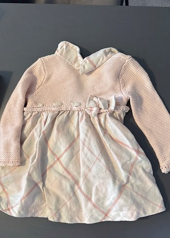 Pembe Örgü Kız Çocuk Elbise - Görsel 3