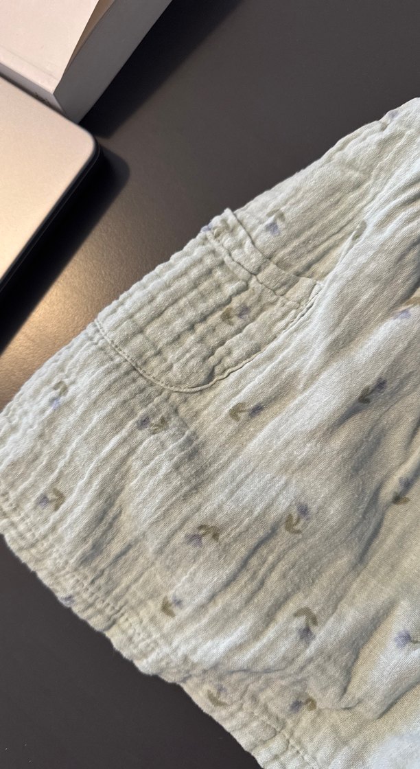 Kız Çocuk Nakışlı Keten Elbise - Görsel 3