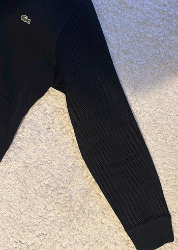 Lacoste Siyah Fermuarlı Kapüşonlu Sweatshirt - Görsel 5