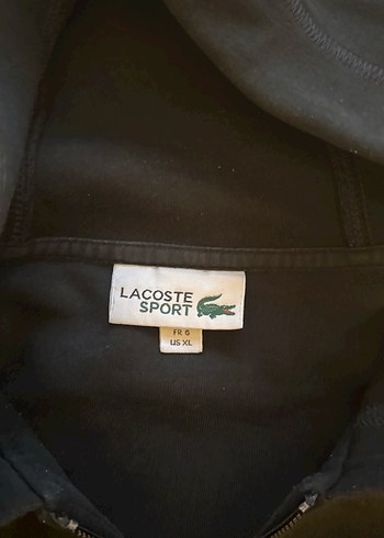 Lacoste Siyah Fermuarlı Kapüşonlu Sweatshirt - Görsel 3