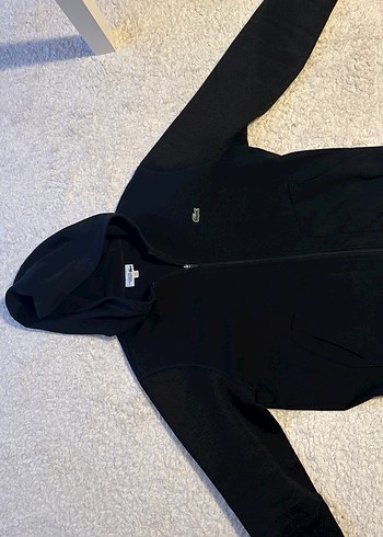 Lacoste Siyah Fermuarlı Kapüşonlu Sweatshirt - Görsel 6