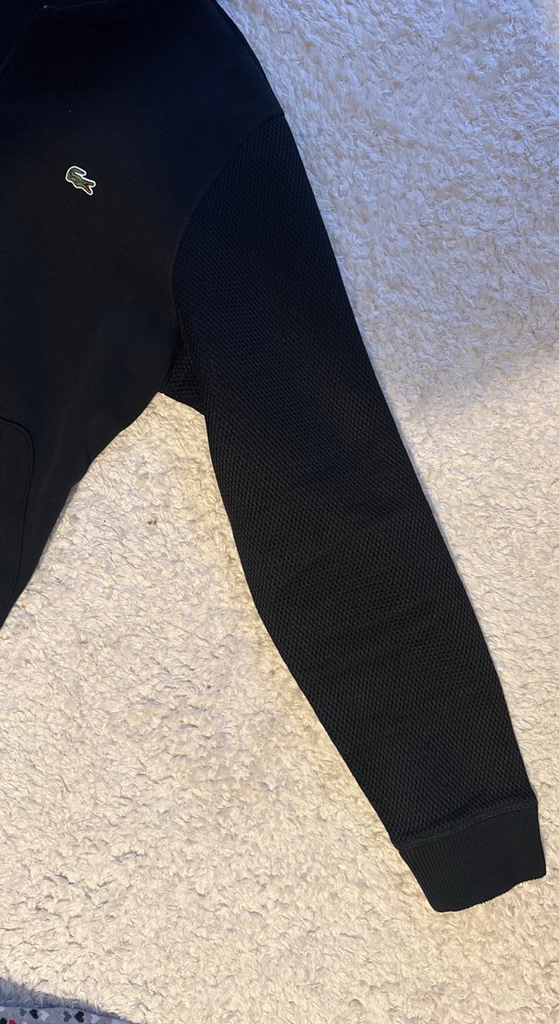 Lacoste Siyah Fermuarlı Kapüşonlu Sweatshirt - Görsel 5