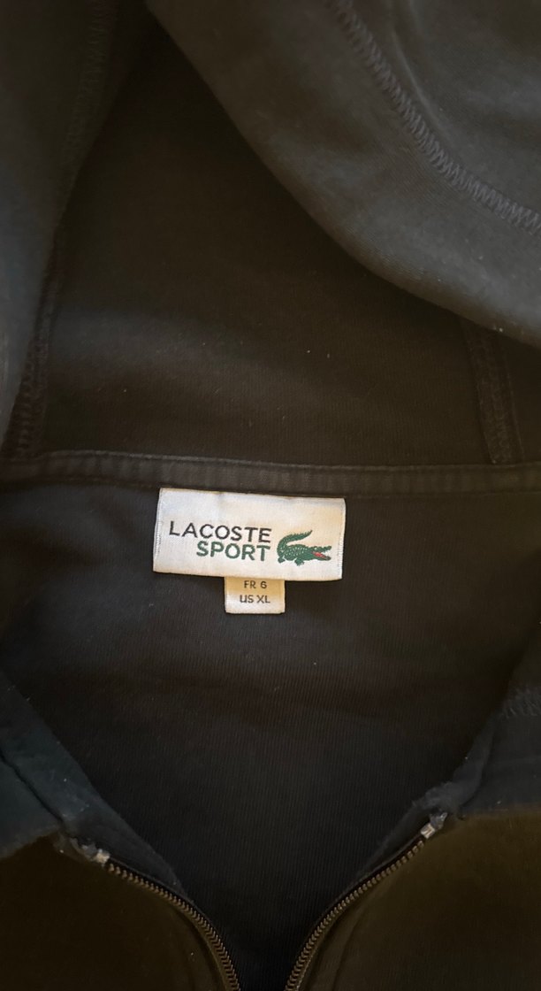 Lacoste Siyah Fermuarlı Kapüşonlu Sweatshirt - Görsel 3