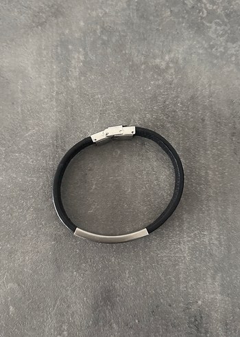 Siyah Minimalist Erkek Bileklik - Görsel 2