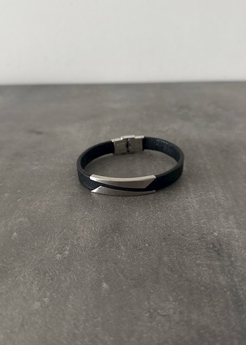 Siyah Minimalist Erkek Bileklik