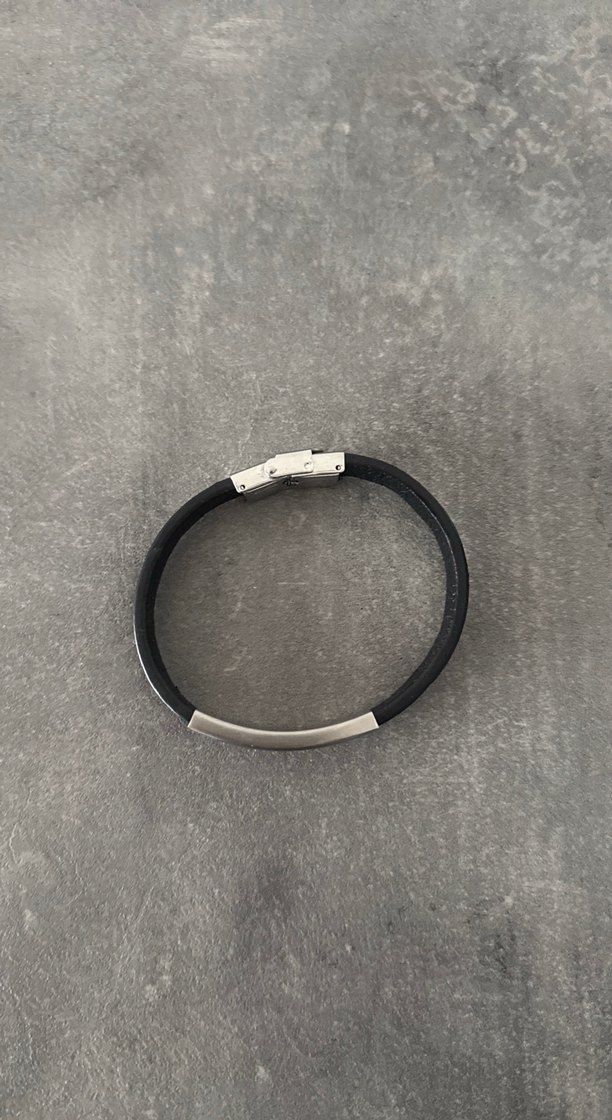 Siyah Minimalist Erkek Bileklik - Görsel 2