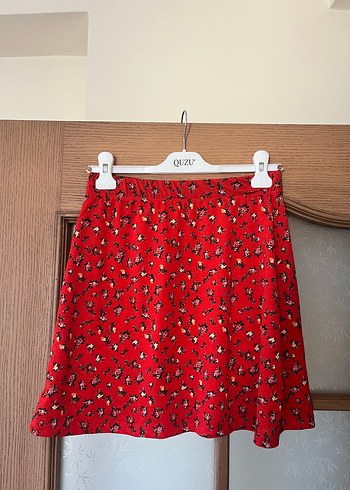 Kırmızı Mini etek