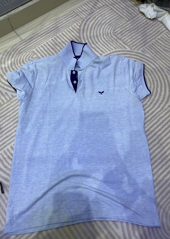 Gri Kısa Kollu Polo Tişört - Görsel 3