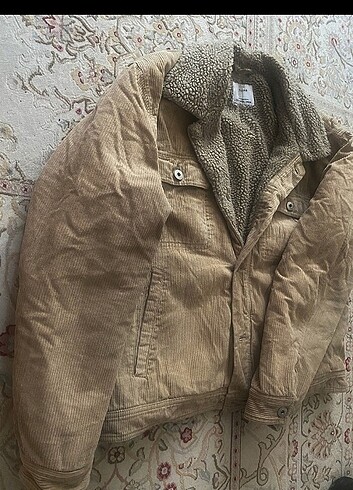 Bershka kadife ceket yünlü 