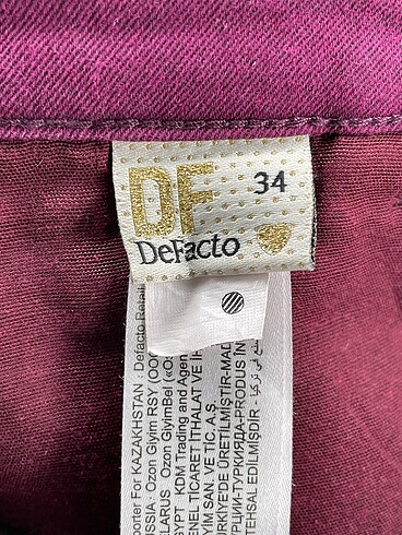 34 Beden bordo Renk Defacto Jean / Kot %70 İndirimli.