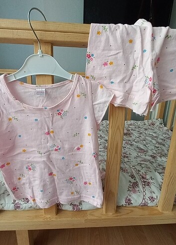 1,5 Yaş Beden çeşitli Renk Kız çocuk kısa kollu