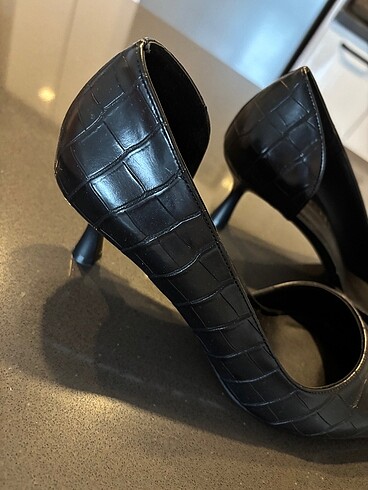 40 Beden siyah Renk Siyah stiletto kısa topuklu ayakkabı