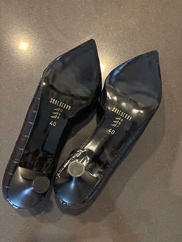 40 Beden Siyah stiletto kısa topuklu ayakkabı
