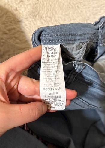 Gri Normal Boy Kadın Denim Pantolon - Görsel 6