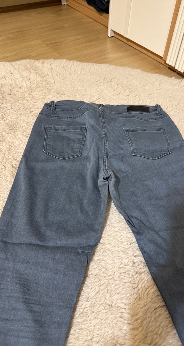 Gri Normal Boy Kadın Denim Pantolon - Görsel 3