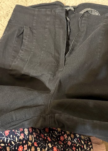 Siyah Denim Kadın Kumaş Pantolon - Görsel 3