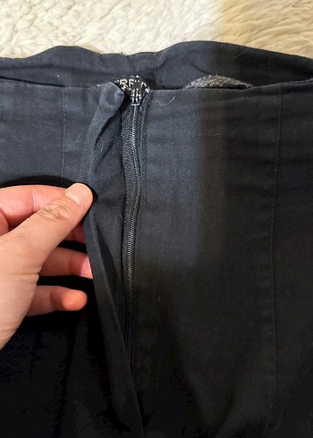 Siyah Denim Kadın Kumaş Pantolon - Görsel 6