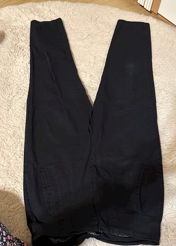 Siyah Denim Kadın Kumaş Pantolon - Görsel 9