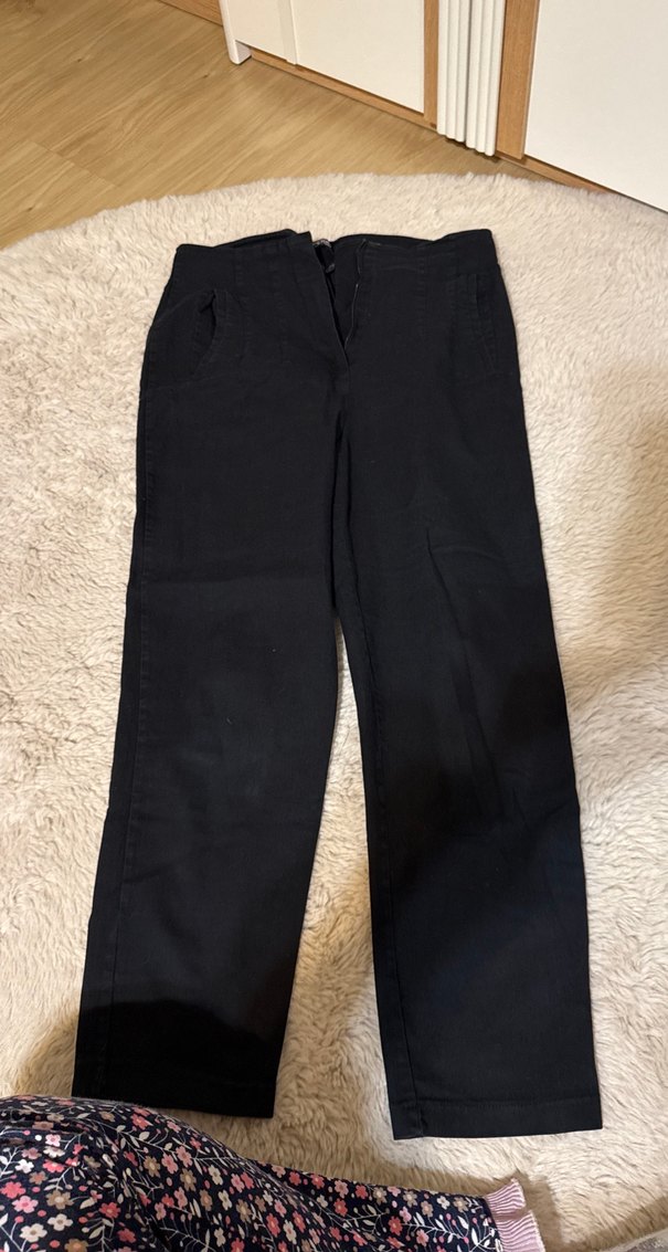 Siyah Denim Kadın Kumaş Pantolon - Görsel 2