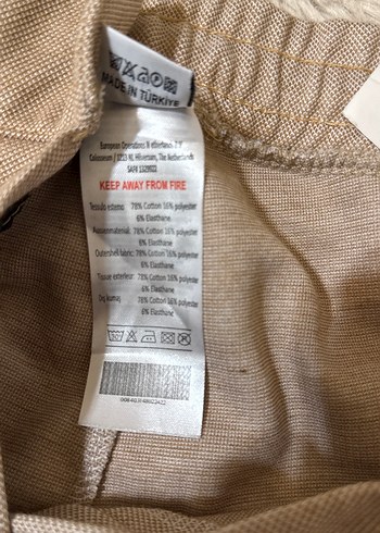 Bej Rahat Kesim Fermuarlı Pantolon - Görsel 5