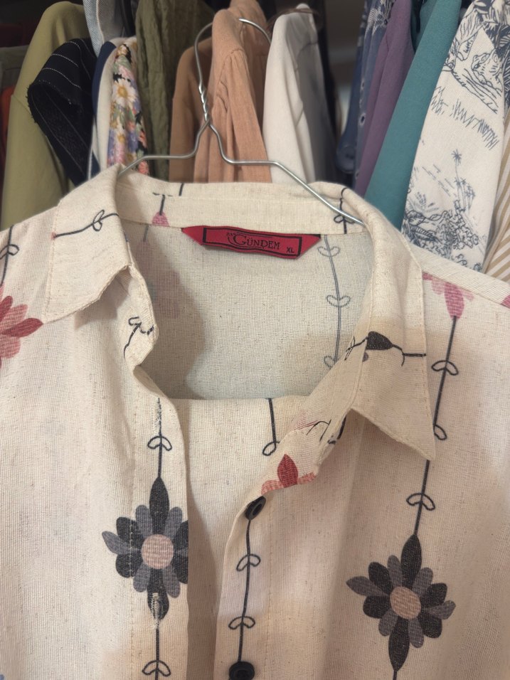 Nakışlı keten Bohem Çok Renkli ikili talim - Görsel 5