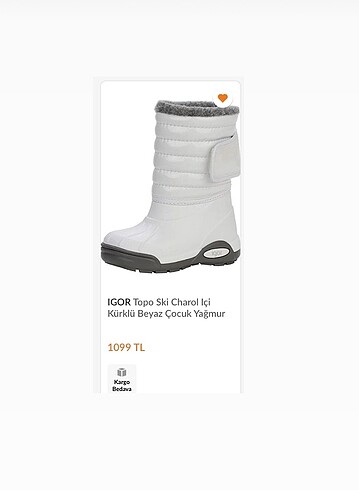 Igor İgor topo ski charol unisex yağmur/kar botu beyaz .