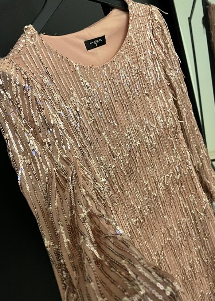 Ful boncuk ipli elbise  - Görsel 4