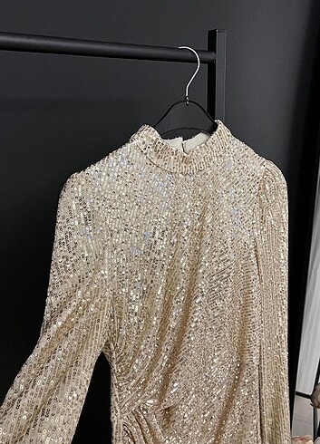 Düz pullu payet abiye şık rahat  - Görsel 2