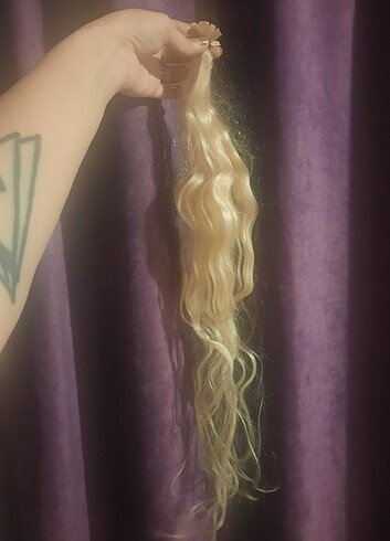70 cm Platin Mikro Kaynak Saç