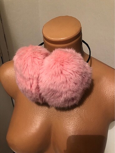 H&M Pembe tüylü babygirl kulaklık