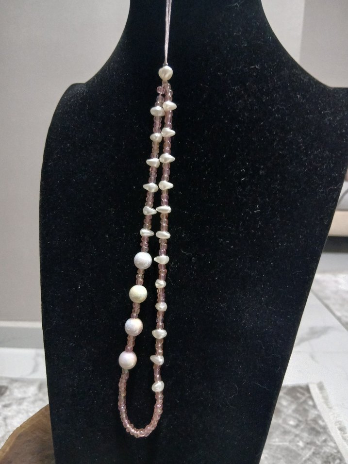 Bej Bohem telefon charm - Görsel 2