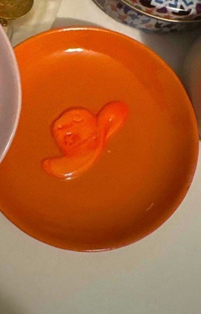 Seramik Turuncu kovboy şapka  Tasarımlı Tabak - Görsel 2