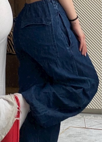 Lacivert Rahat Kesim Kadın Kot Pantolon - Görsel 2