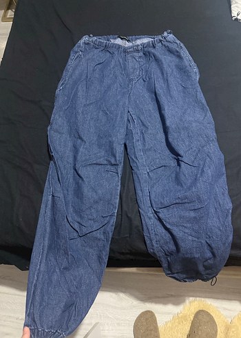 Lacivert Rahat Kesim Kadın Kot Pantolon - Görsel 3