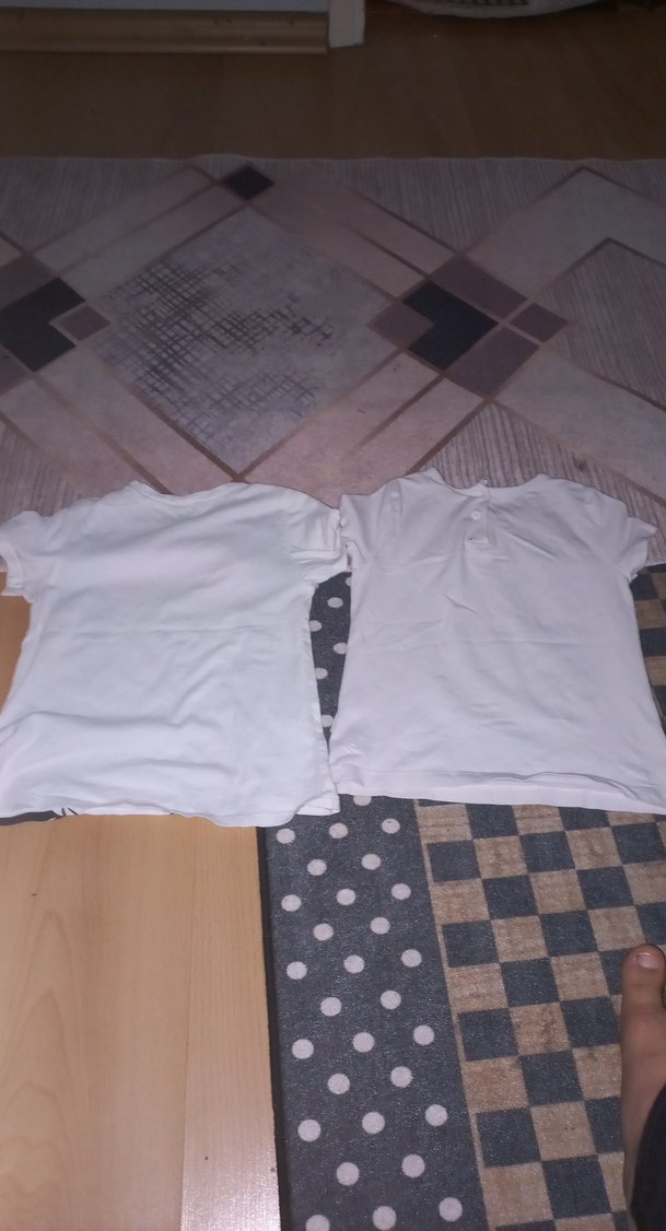 Kız Çocuk Beyaz Baskılı Kısa Kollu Tişört - Görsel 3